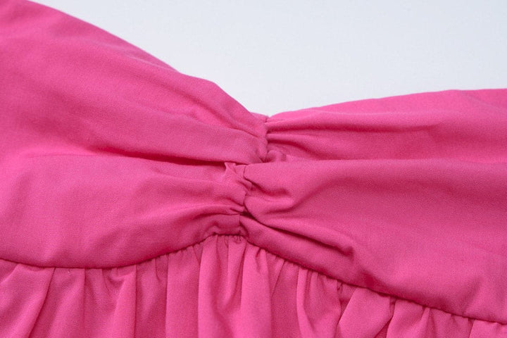 Ruched backless solid tube top  | Festival Outfits Women