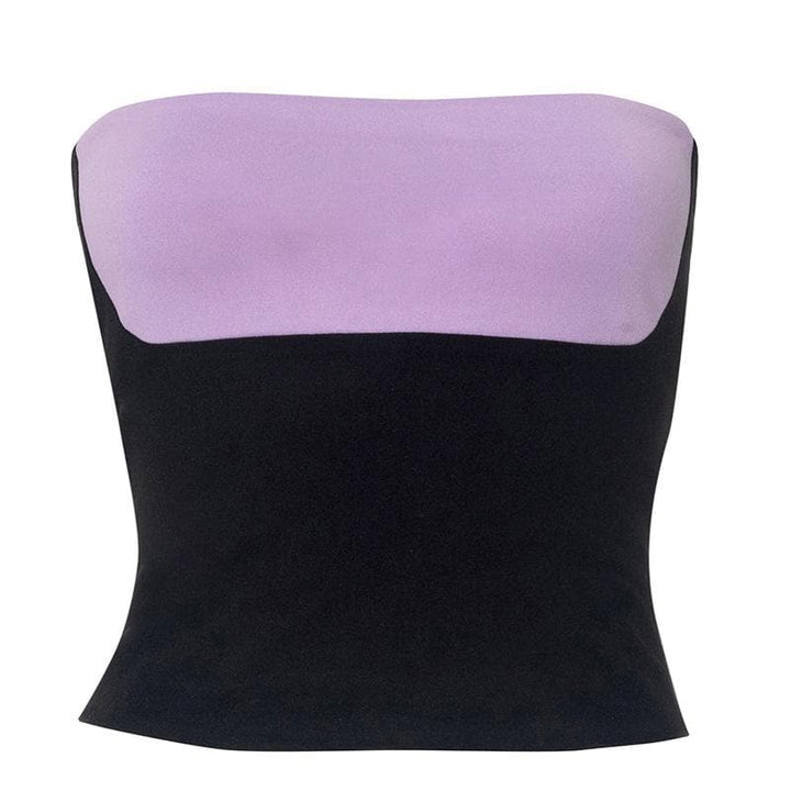 Contrast backless 2-way tube top  | Festival Outfits Women