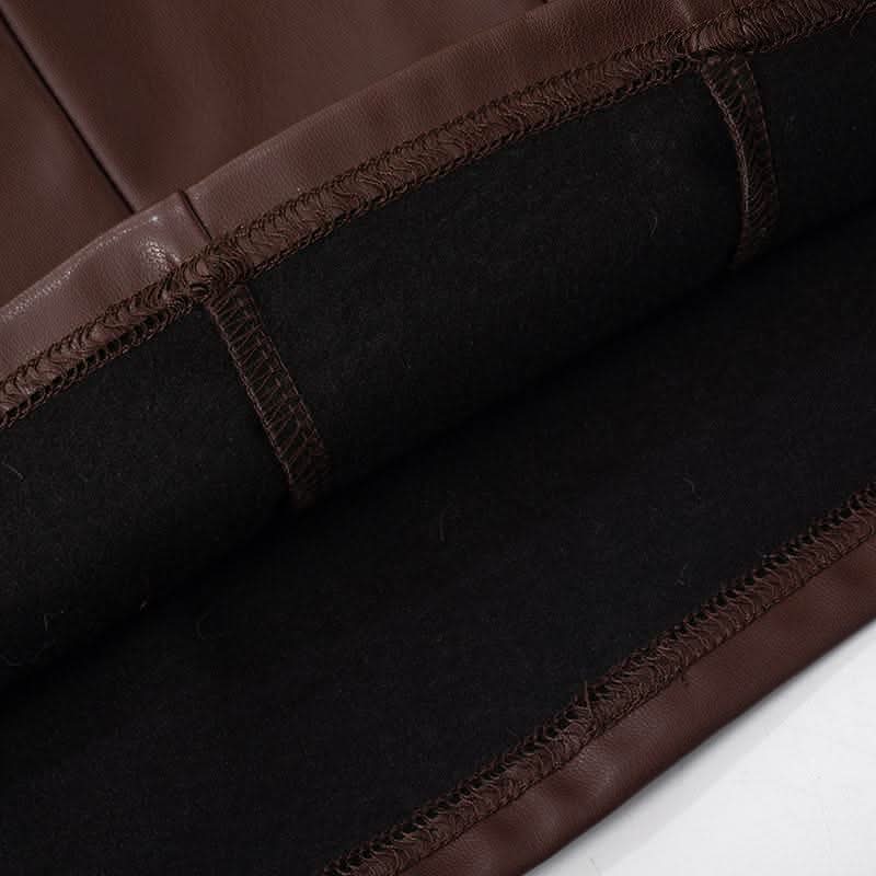 PU leather backless cami top-final-sale