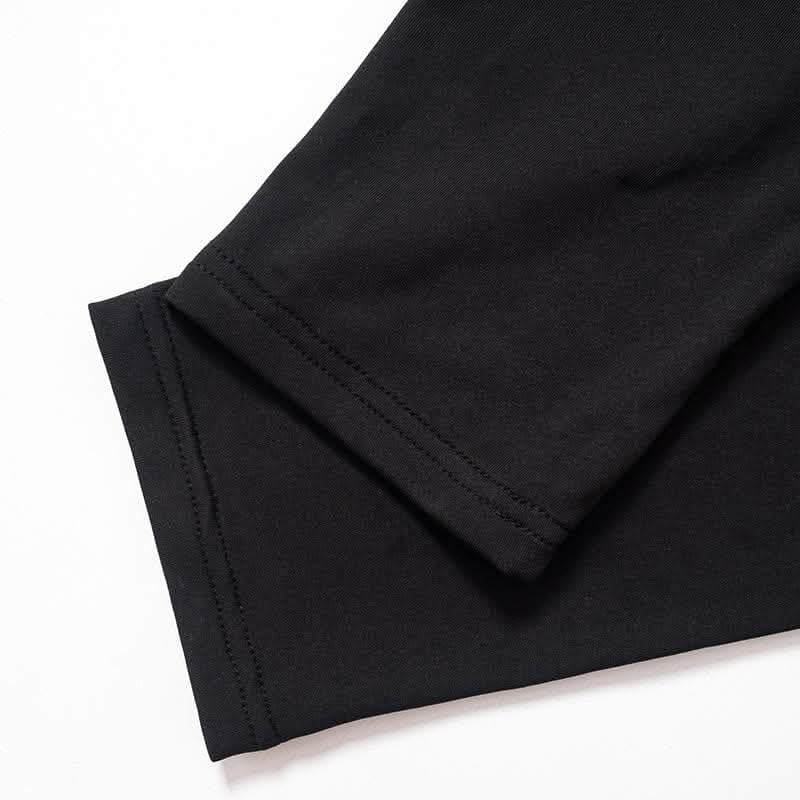 Hollow out irregular long sleeve high neck solid jumpsuit-final-sale  | Festival Outfits Women