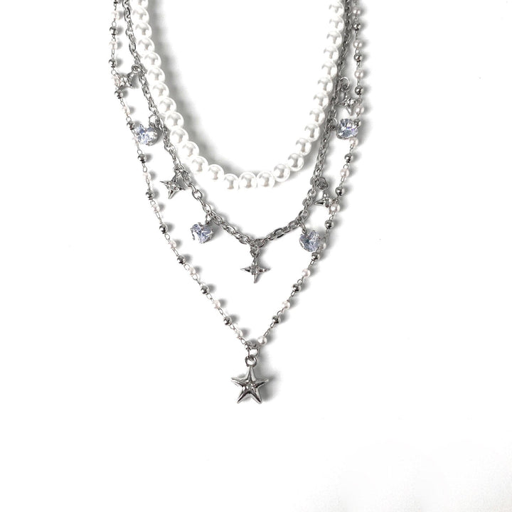 Layered star pendant choker necklace  | Festival Outfits Women