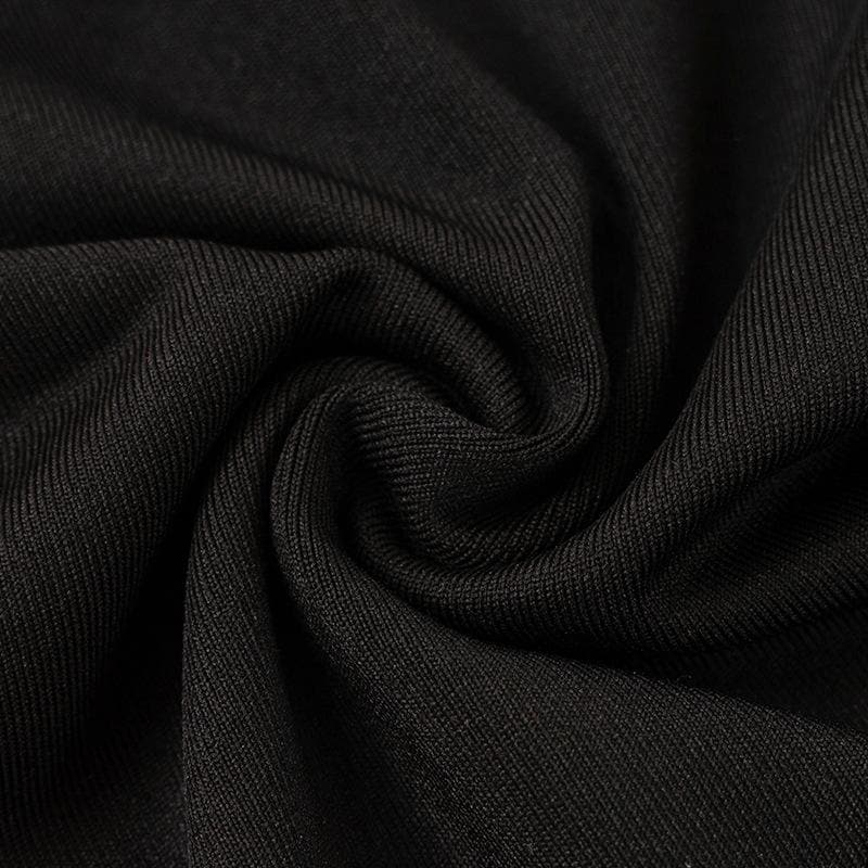 Ribbon mai dogon hannu mai kauri da aka yanke | Kayan Biki na Mata