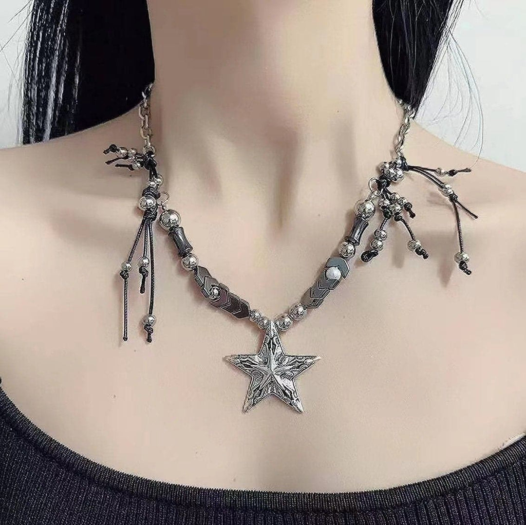 Star pendant beaded necklace  | Festival Outfits Women