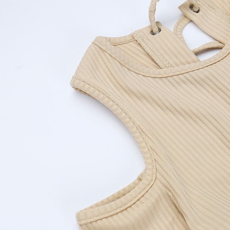 Long sleeve solid hollow out lace up self tie cut out mini dress-final-sale  | Festival Outfits Women