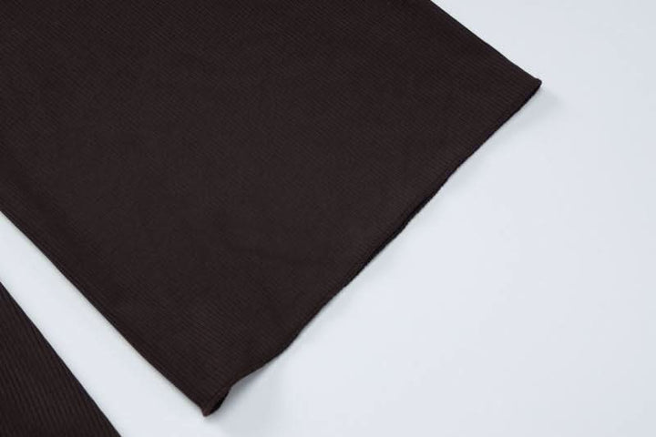 Long sleeve u neck ribbed solid maxi dress  | Festival Outfits Women