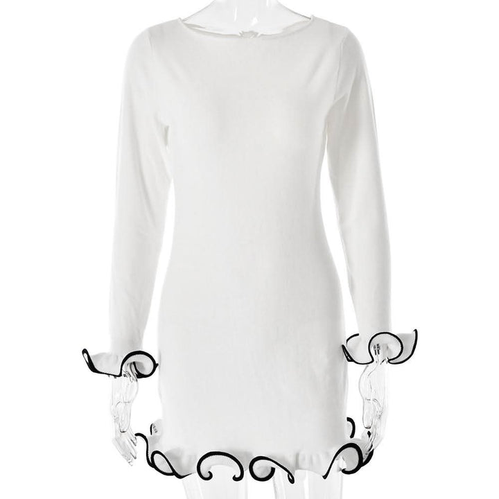 Long sleeve ruffle mini dress  | Festival Outfits Women