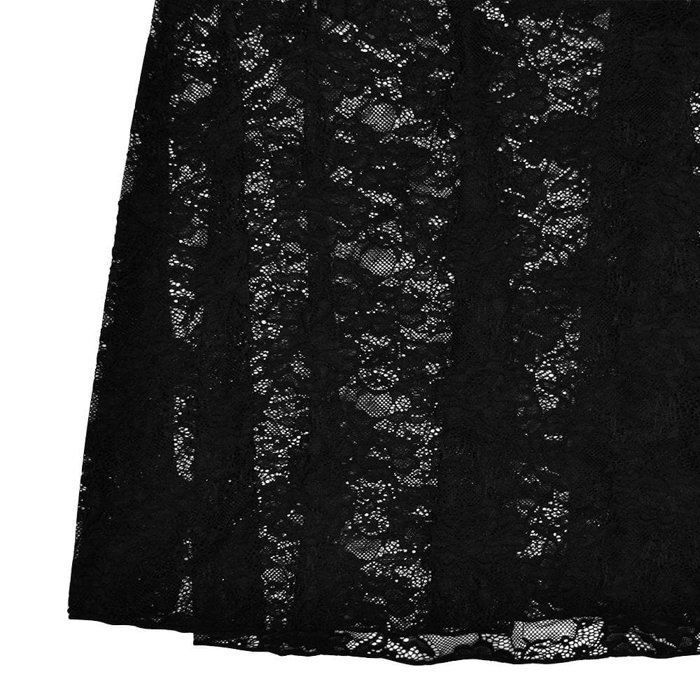 Sweetheart neck ruffle lace see through cami maxi skirt set  | Festival Outfits Women