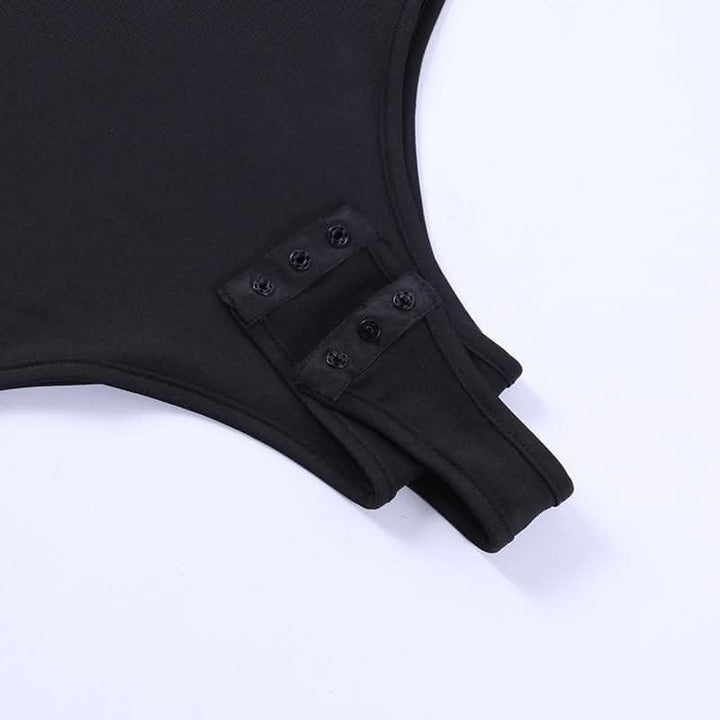 Hollow out crewneck sleeveless solid ruched bodysuit-final-sale  | Festival Outfits Women