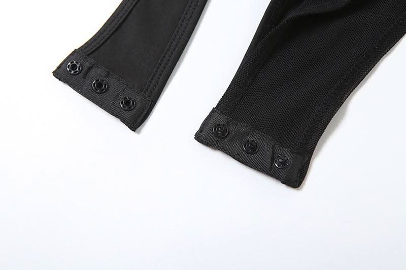 Hollow out mesh cami bodysuit  | Festival Outfits Women