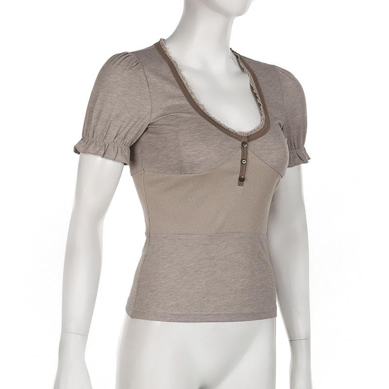 Rigunan gajeriyar riga mai maɓalli mai ɗaure da ribbed | Kayan Biki na Mata