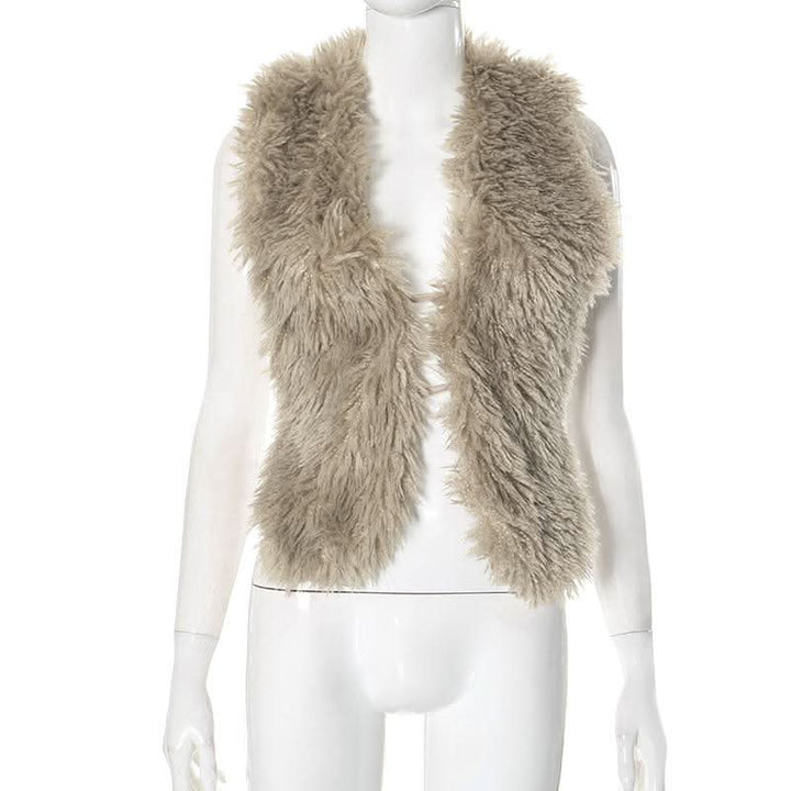 Halter fluffy self tie shrug top-final-sale
