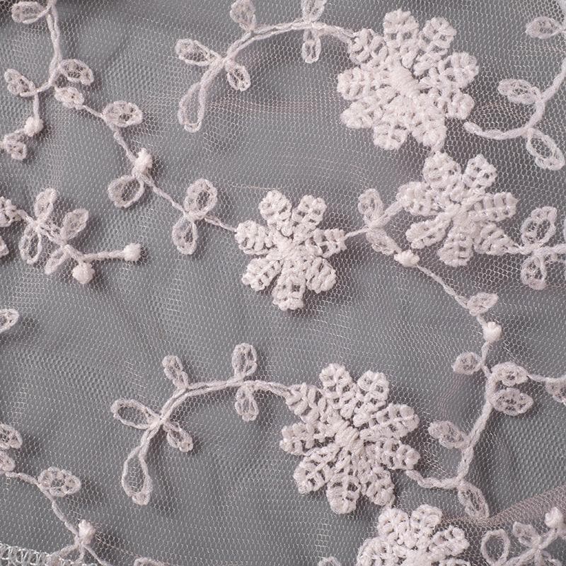 Riga mai lace mai kauri da aka yi da ribbed top | Kayan Biki na Mata