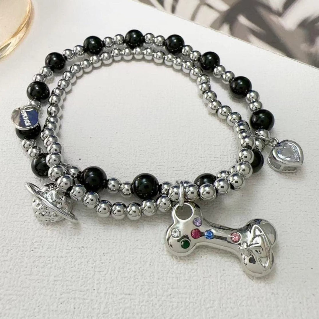 Bone heart beaded bracelet  | Festival Outfits Women