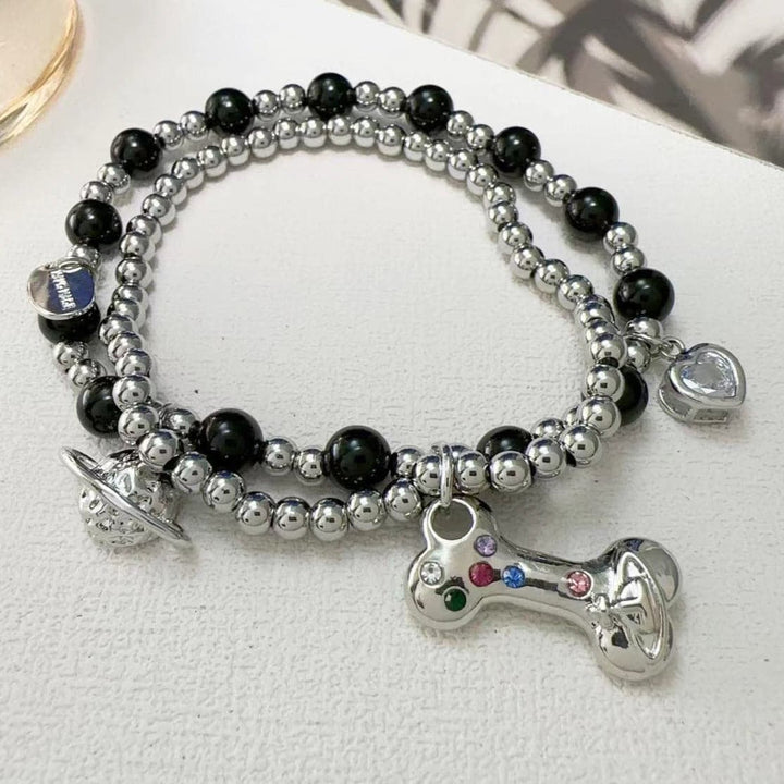 Bone heart beaded bracelet  | Festival Outfits Women