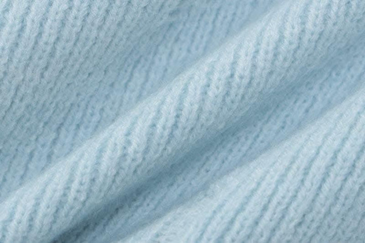 Button knitted solid long sleeve turnover collar mini skirt set-final-sale  | Festival Outfits Women