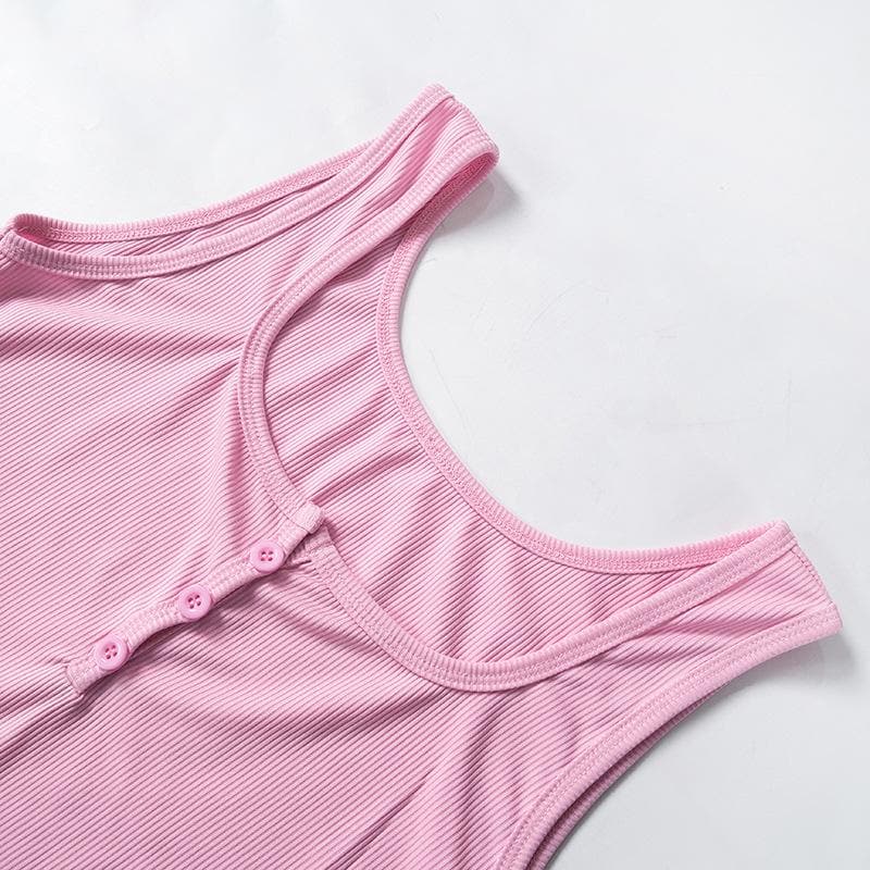 Tufafin tanki mai siffar maɓalli mai siffar murabba'i | Kayan Biki na Mata