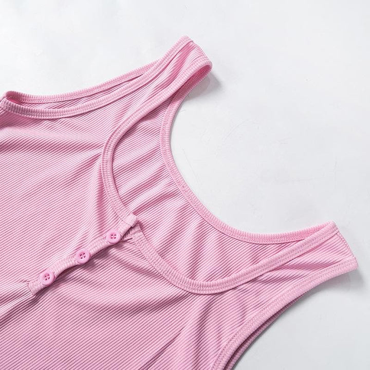 Tufafin tanki mai siffar maɓalli mai siffar murabba'i | Kayan Biki na Mata