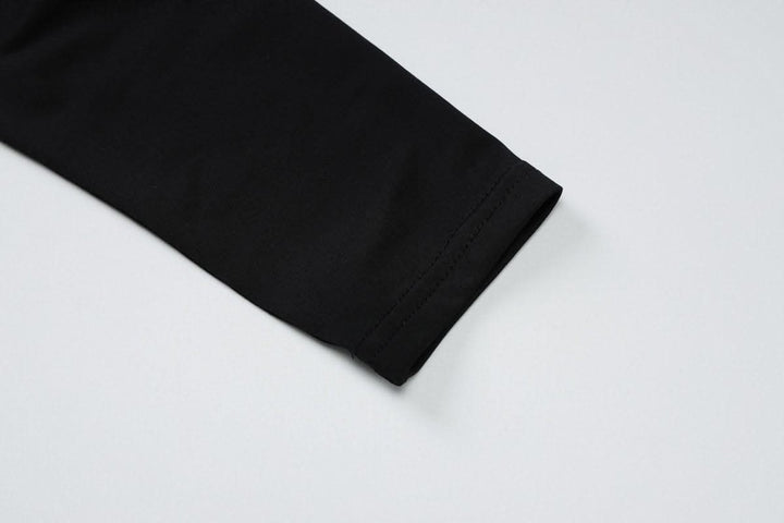 Long sleeve square neck ruched solid mini skirt set  | Festival Outfits Women