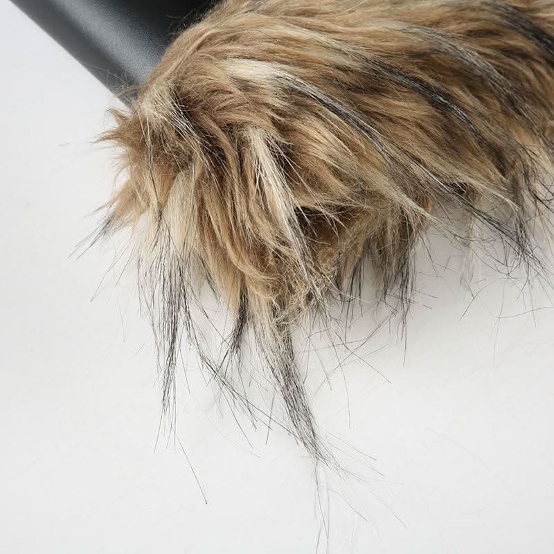 Fluffy PU leather adjustable buckle belt  | Festival Outfits Women