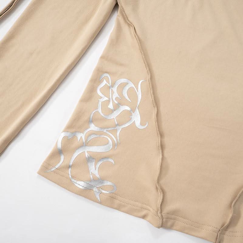 Long sleeve off shoulder ruched self tie stitch top  | Festival Outfits Women