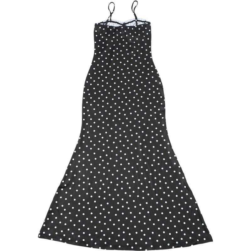 Polka dot ruched cami maxi dress  | Festival Outfits Women