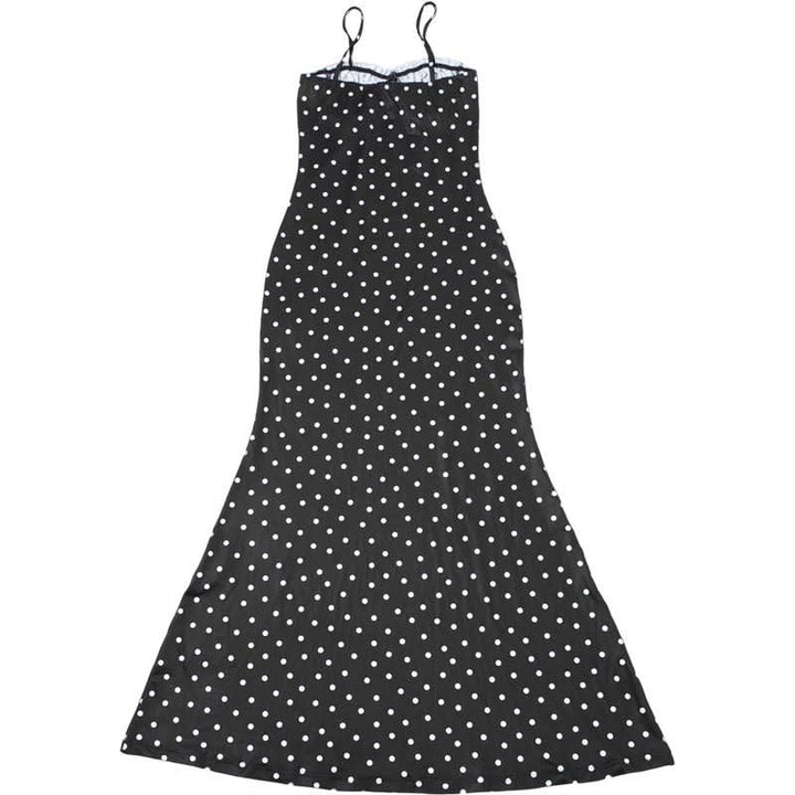 Polka dot ruched cami maxi dress  | Festival Outfits Women