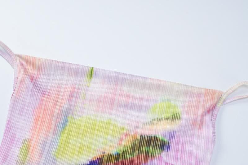 Backless cowl neck v neck contrast print cami maxi dress-final-sale  | Festival Outfits Women