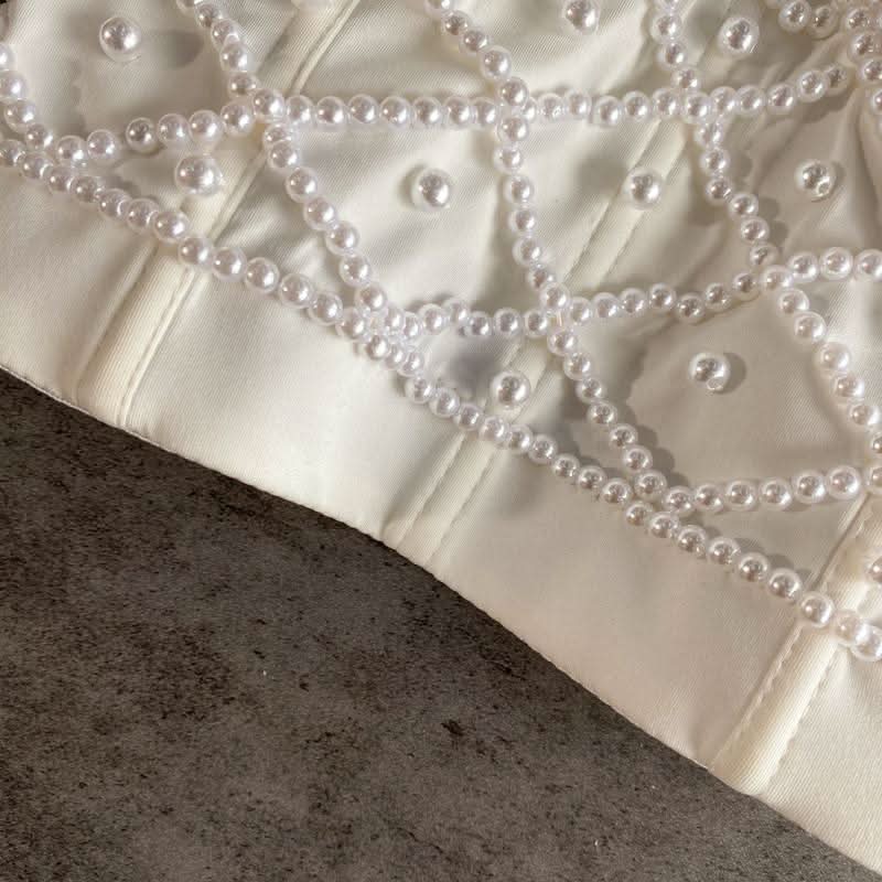 Button beaded v neck backless cami top  | Festival Outfits Women