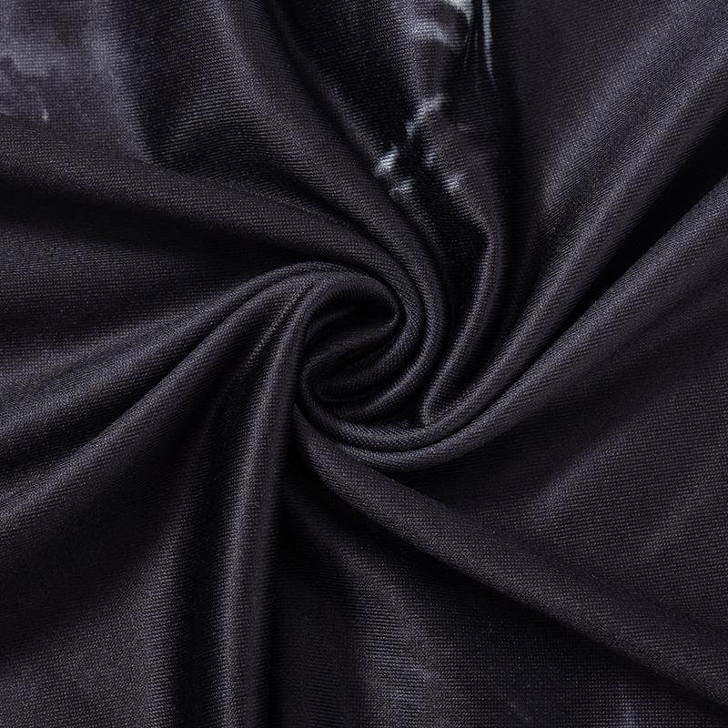 Crewneck body print contrast tank maxi dress  | Festival Outfits Women-final-sale