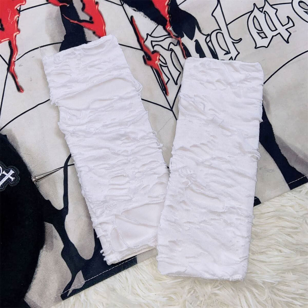 Hollow out cross decor leg warmer gloves  | Festival Outfits Women