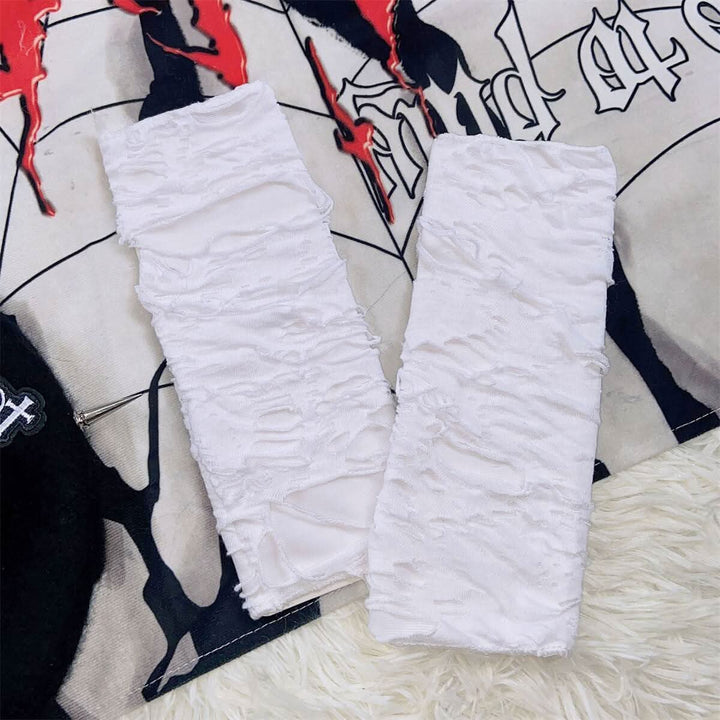 Hollow out cross decor leg warmer gloves  | Festival Outfits Women