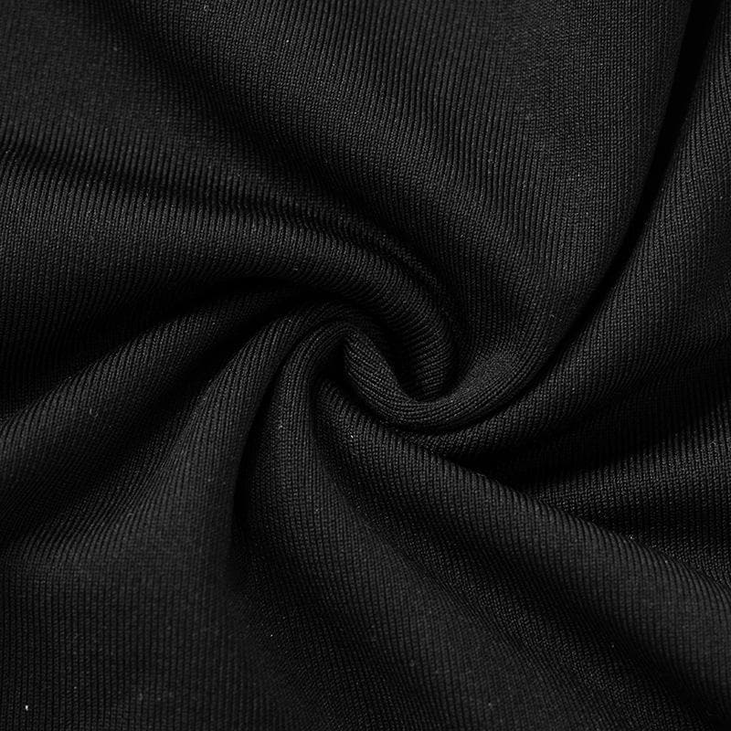 Crewneck zip-up hollow out solid tank cut out top-final-sale
