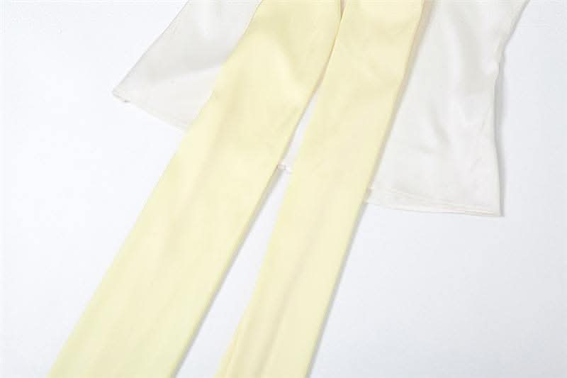 Bowknot sweetheart neck ruched ribbon zip-up satin tube top-final-sale  | Festival Outfits Women