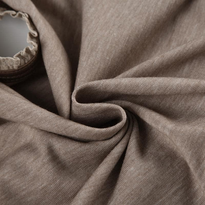 Rigunan gajeriyar riga mai maɓalli mai ɗaure da ribbed | Kayan Biki na Mata