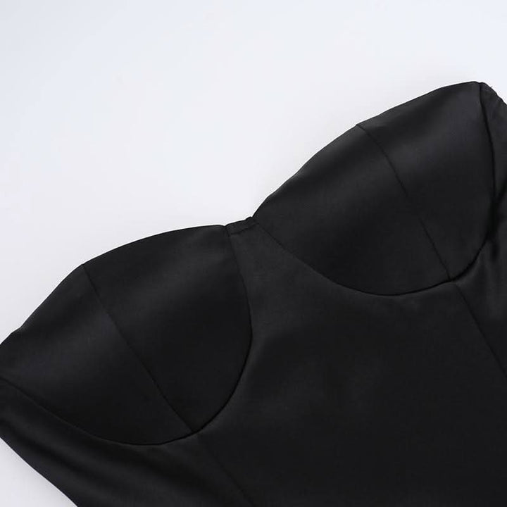 Sweetheart neck backless solid tube mini dress  | Festival Outfits Women