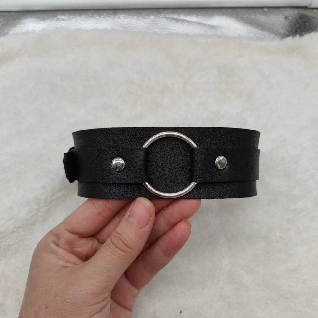 O ring rivet PU leather arm cuff  | Festival Outfits Women