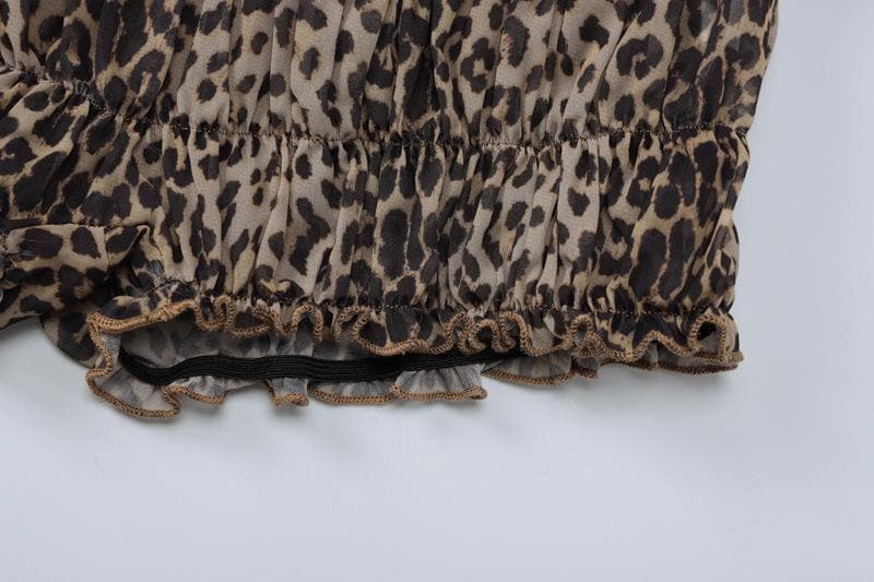 Saitin pant na chiffon cami mai siffar damisa | Kayan Biki na Mata