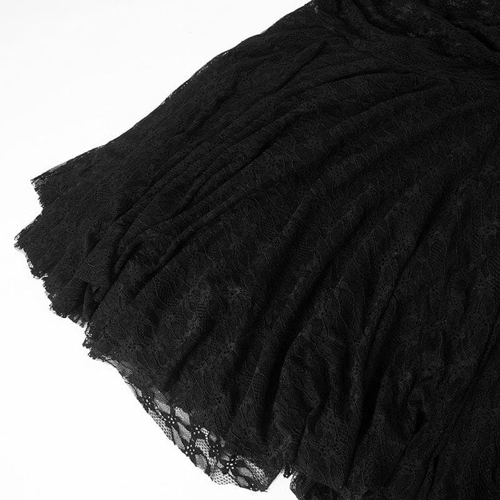 Riga mai dogon hannu mai lace mai kama da ruched | Kayan Biki na Mata