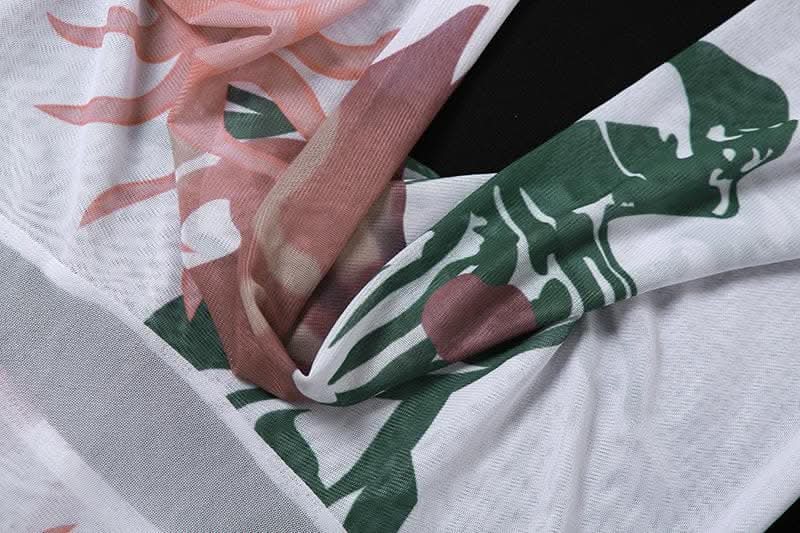 Abstract contrast cowl neck halter backless irregular mini dress-final-sale  | Festival Outfits Women