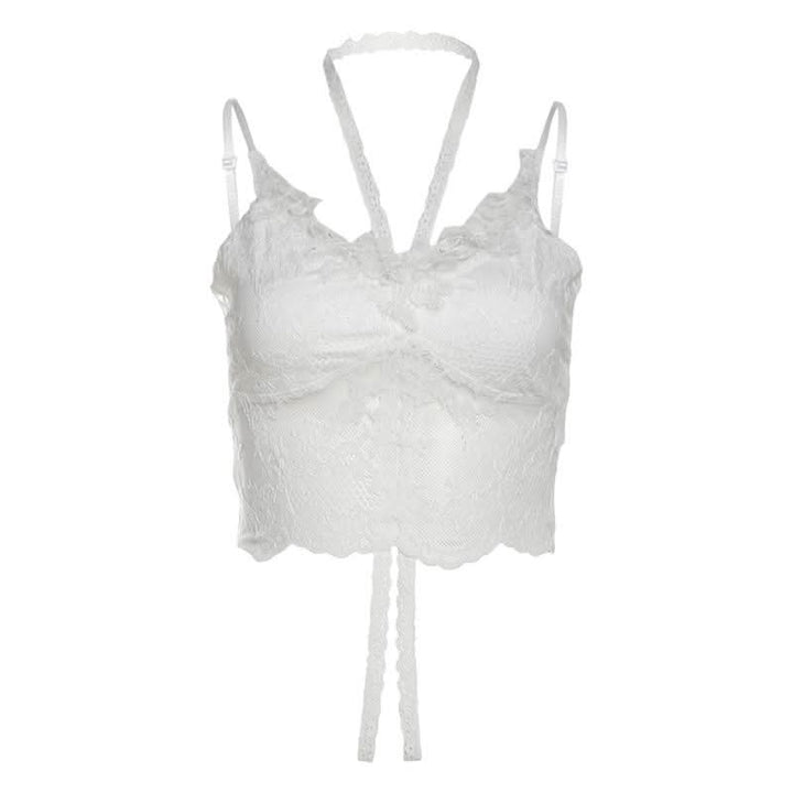 Halter v neck lace cami top  | Festival Outfits Women