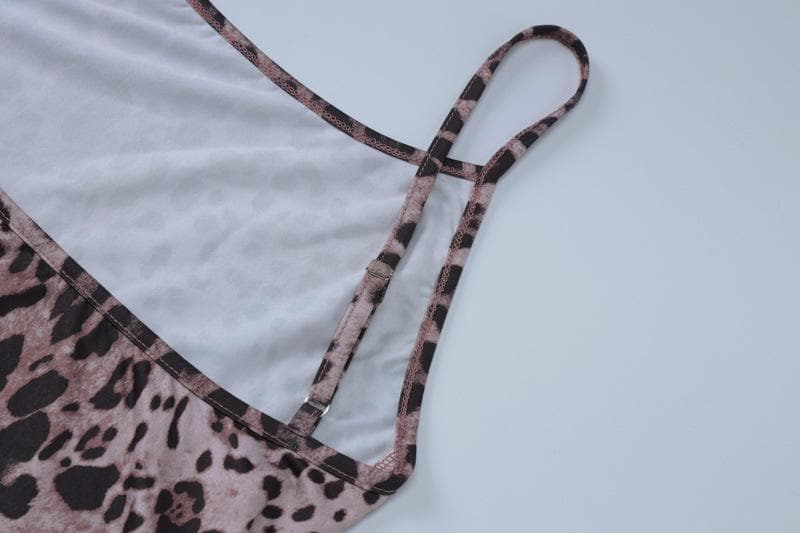 Rigar cami maxi mara baya ta buga damisa | Kayan Biki na Mata