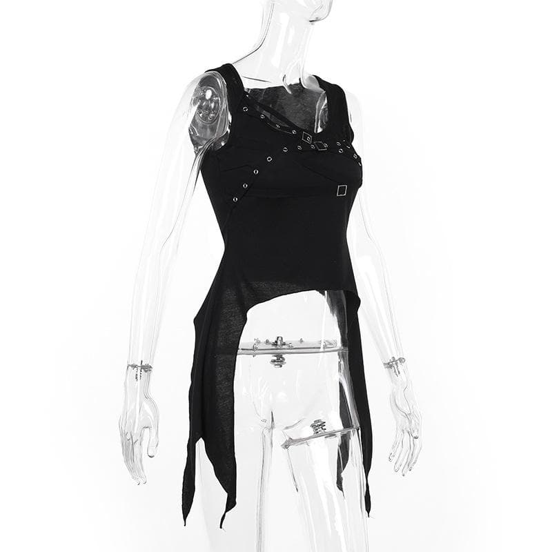 U neck cross front solid top  | Festival Outfits Women