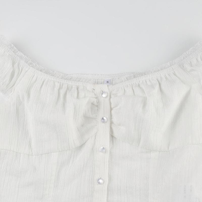 Rigar da aka yi da maɓalli mai lanƙwasa a kafada | Kayan Biki na Mata