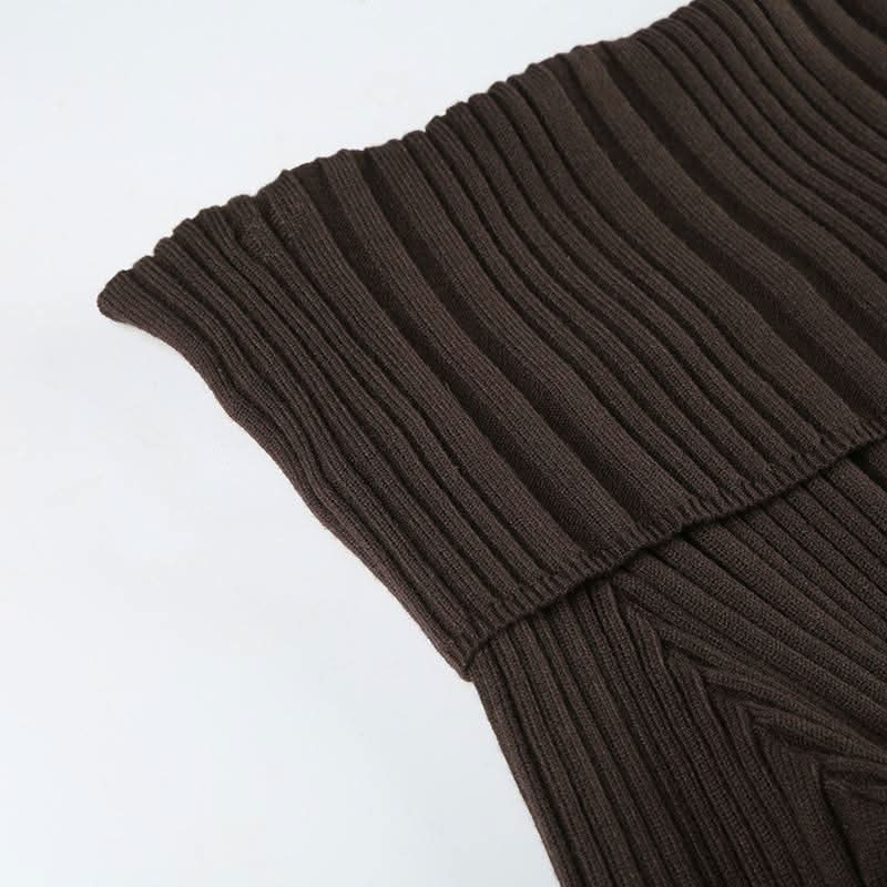 Long sleeve off shoulder textured solid mini dress  | Festival Outfits Women