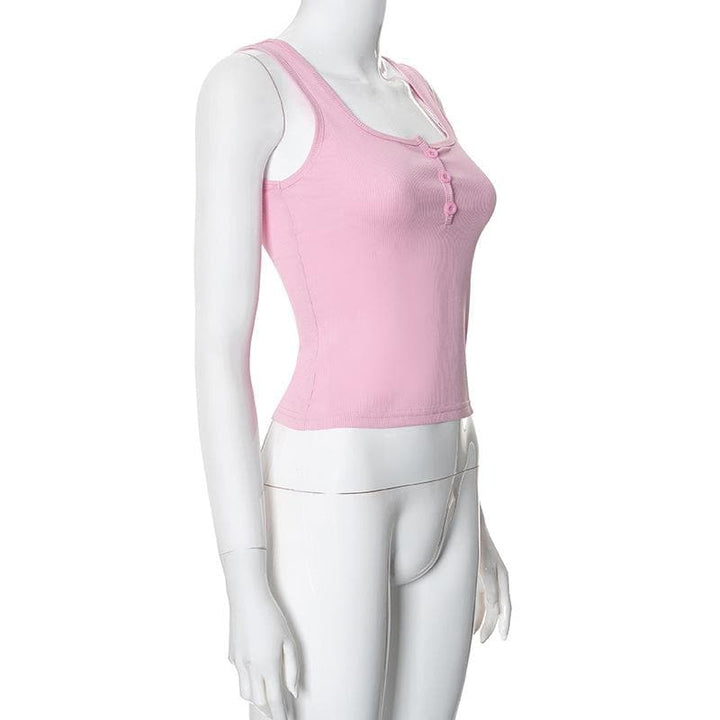 Tufafin tanki mai siffar maɓalli mai siffar murabba'i | Kayan Biki na Mata