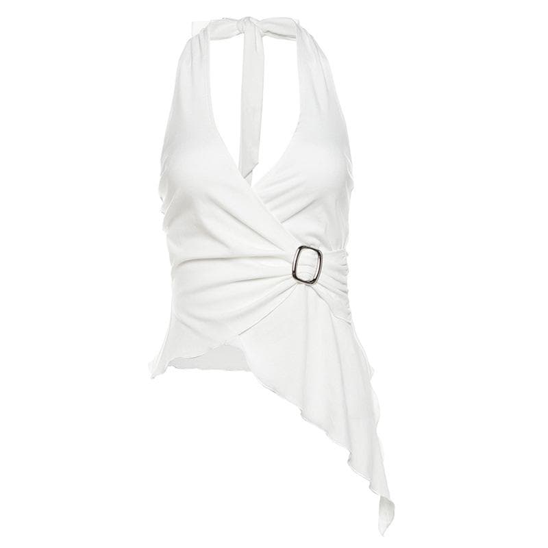 Tufafin Ruffle mara tsari na ruched | Tufafin Biki na Mata