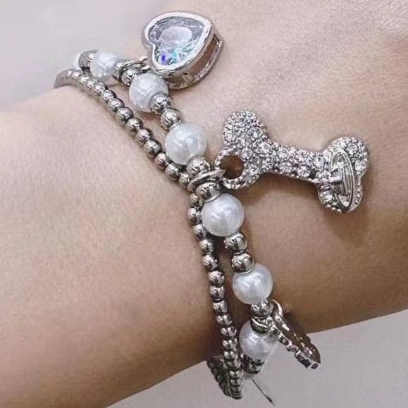 Bone heart beaded bracelet  | Festival Outfits Women