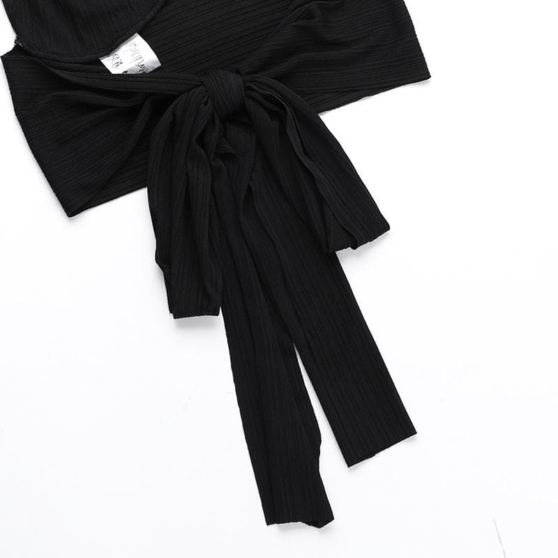 Halter v neck knotted backless maxi skirt set  | Festival Outfits Women