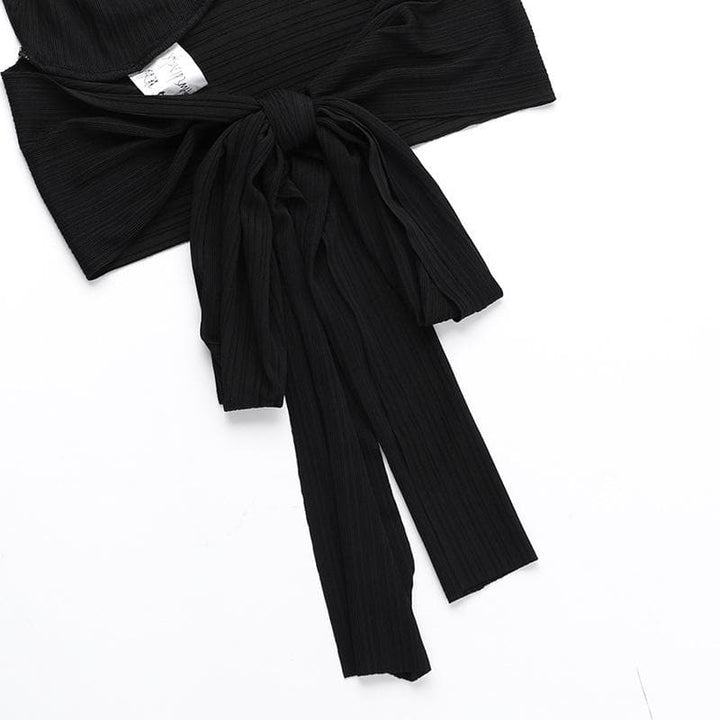 Halter v neck knotted backless maxi skirt set  | Festival Outfits Women