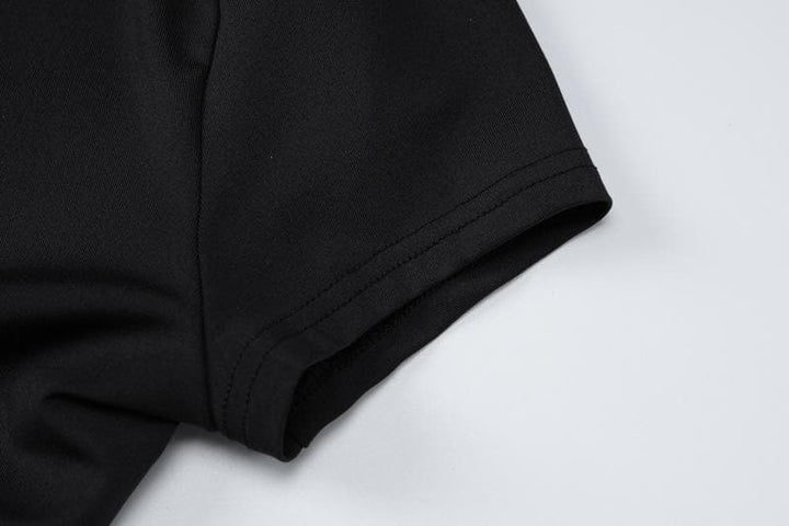 Riga mai gajeren hannu mai zagaye da wuyan hannu mara baya | Kayan Biki na Mata